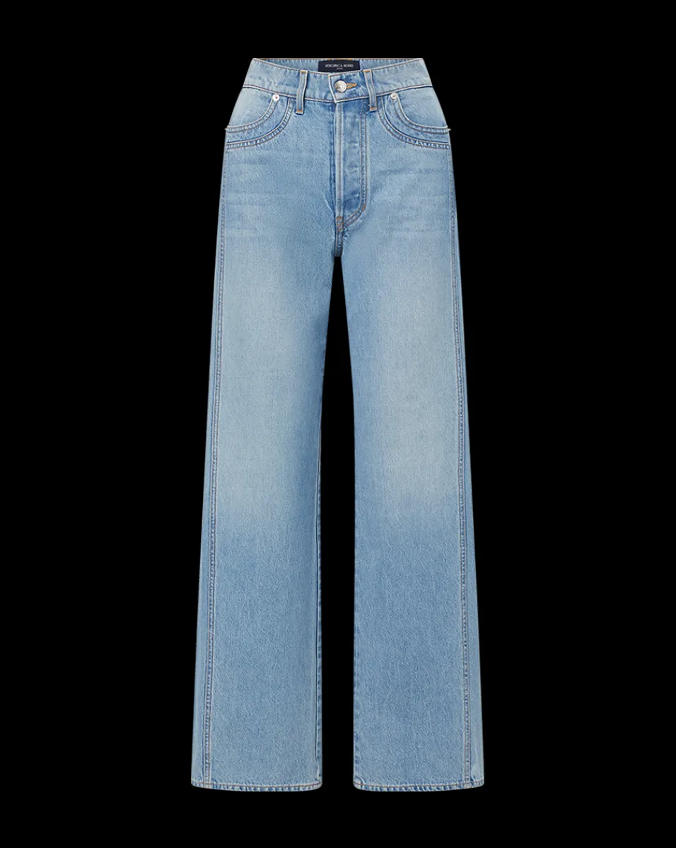 Taylor Double-Seam Wide-Leg Jean in>Veronica Beard Sale