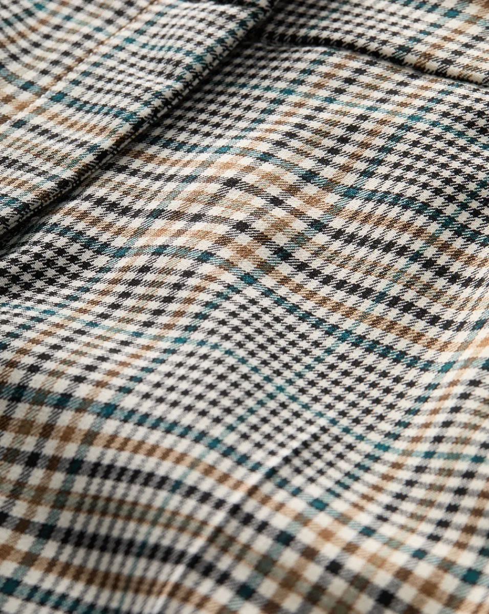 Tonelli Plaid Pant in Ecru/Green Multi>Veronica Beard Hot