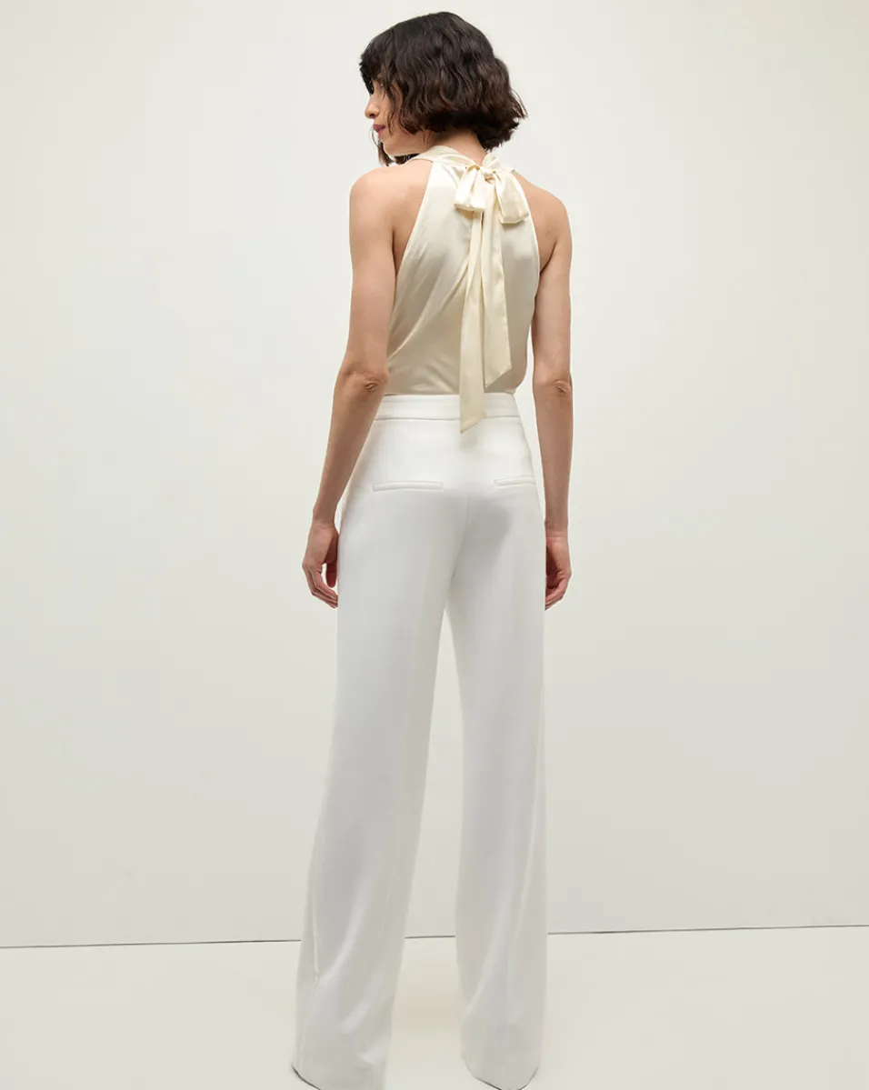 Tonelli Tuxedo Stripe Pant in White>Veronica Beard Clearance