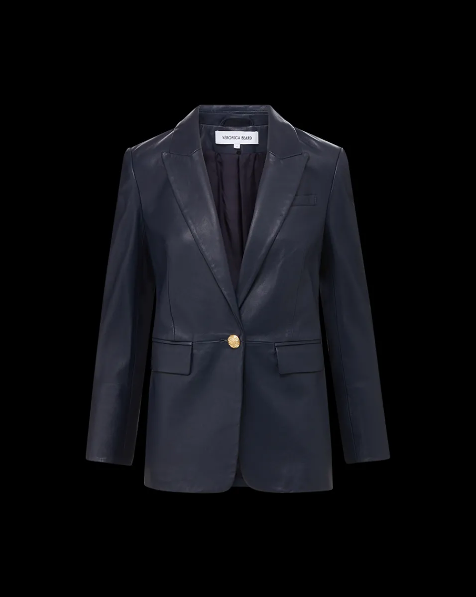 Vega Leather Dickey Jacket in>Veronica Beard