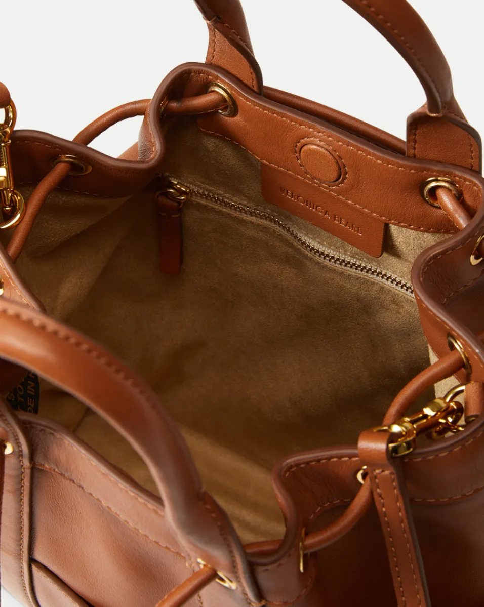 Goody Bag in Tan Leather>Veronica Beard