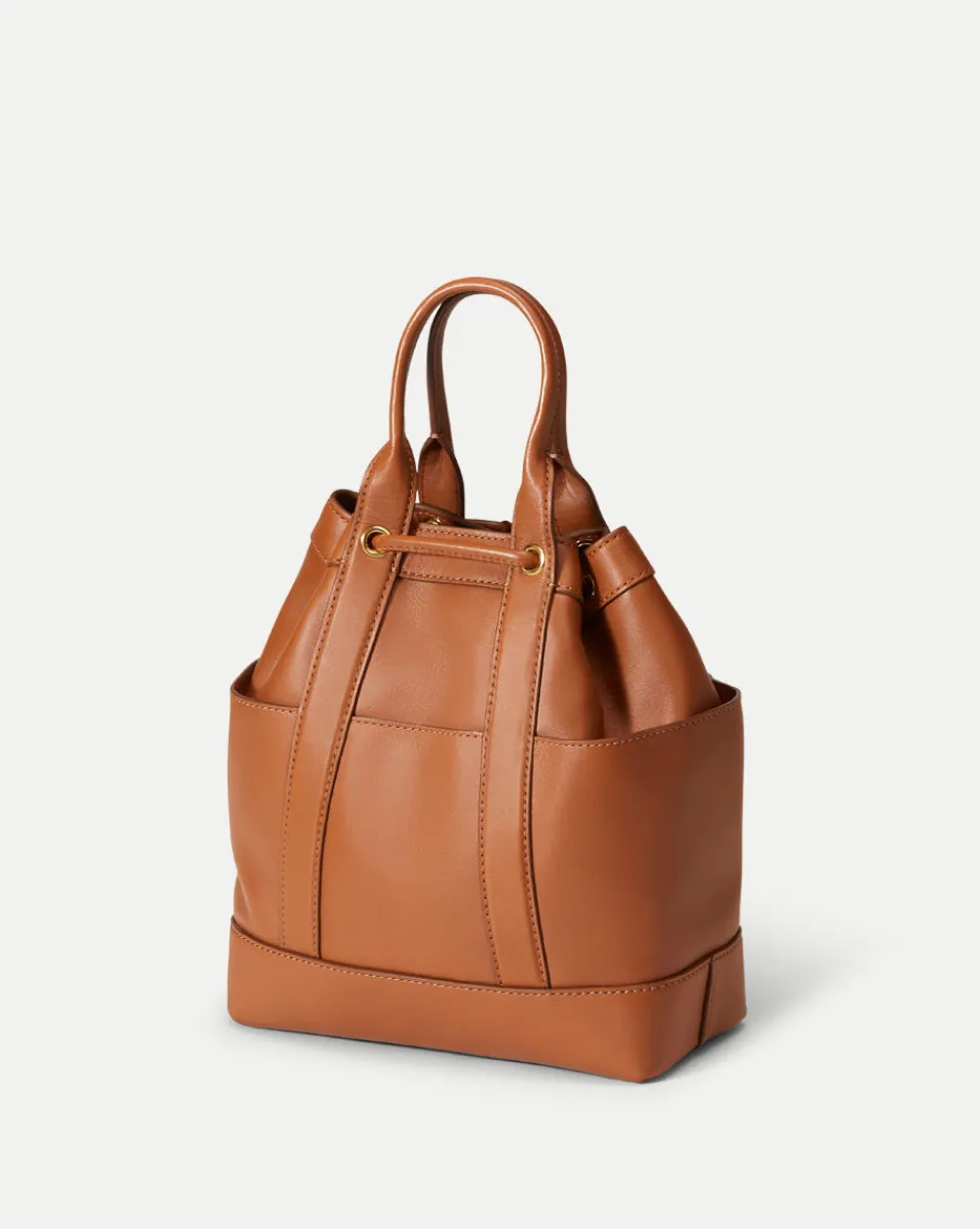 Goody Bag in Tan Leather>Veronica Beard