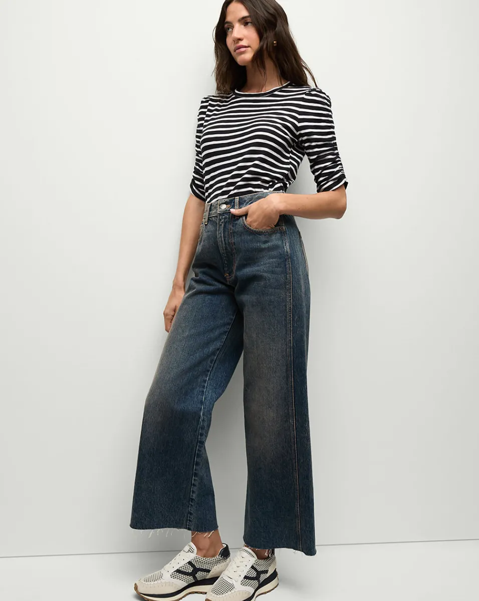 Waldorf Ruched-Sleeve Tee in>Veronica Beard Online