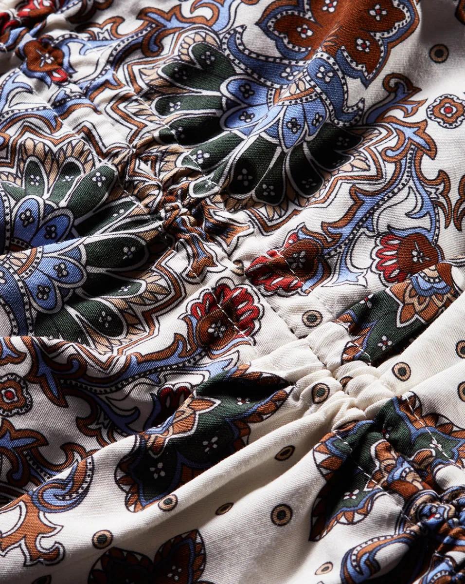 Zia Kaleidoscope-Print Dress in Off-White Multi>Veronica Beard New